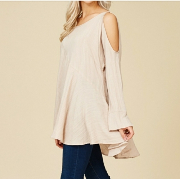 Crescent cold shoulder trapez tunic size Small - Picture 3 of 10